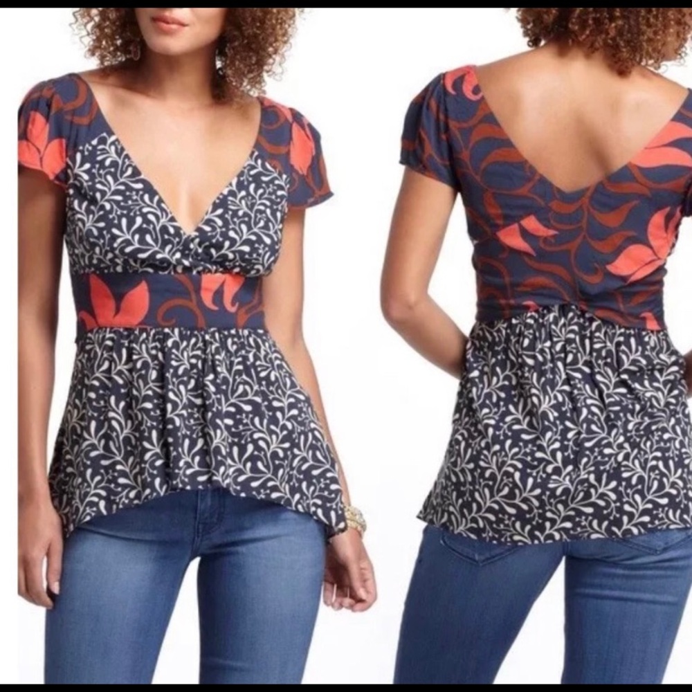Vanessa Virginia Mixed Leaves Top